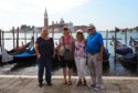 Linda, June, Eloise, and Livingston with the Church of San Giorgio Maggiore in the background